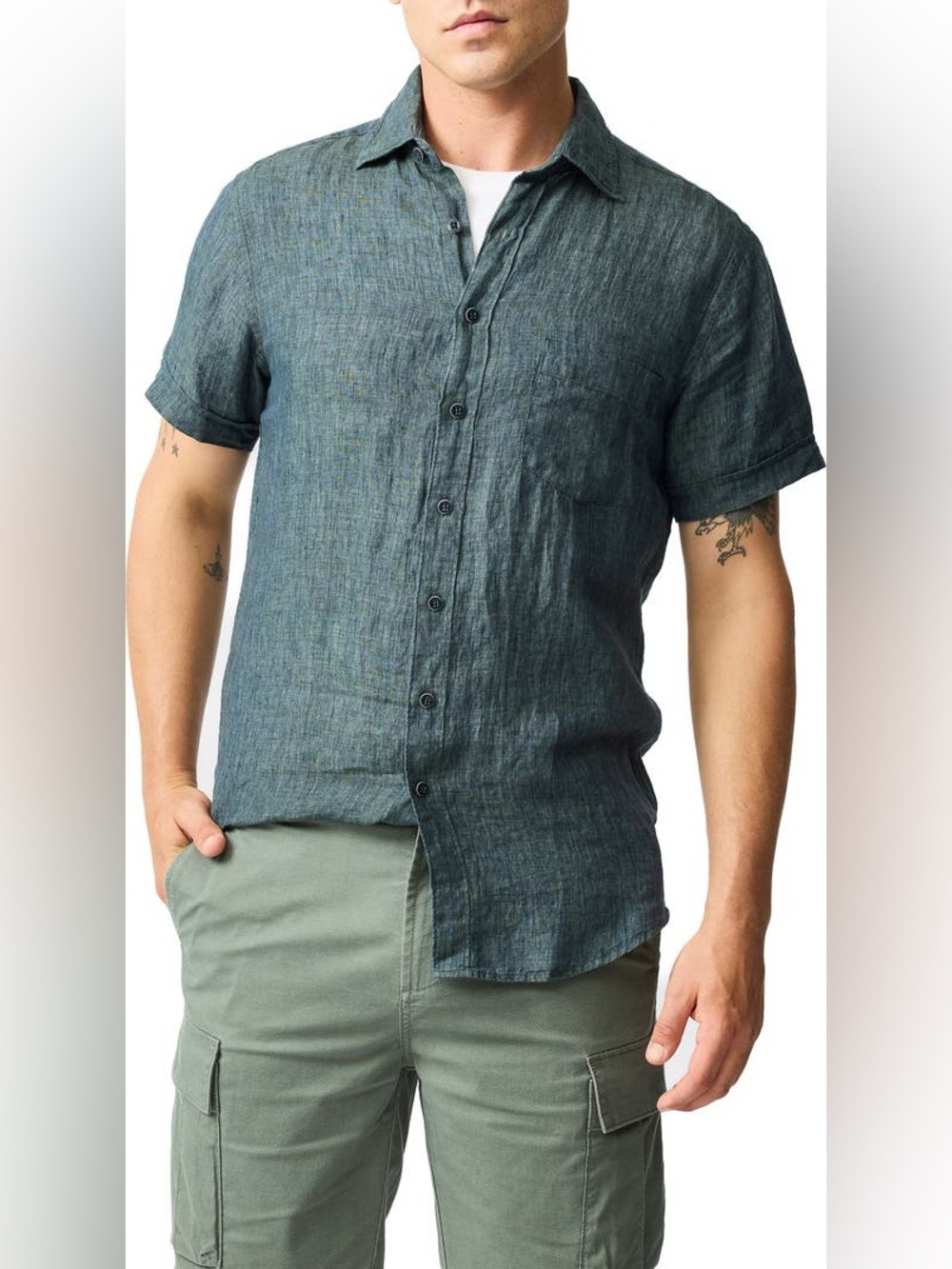Rodd & Gunn Palm Beach‎ Sports Fit Short Sleeve Linen Button-Up Shirt